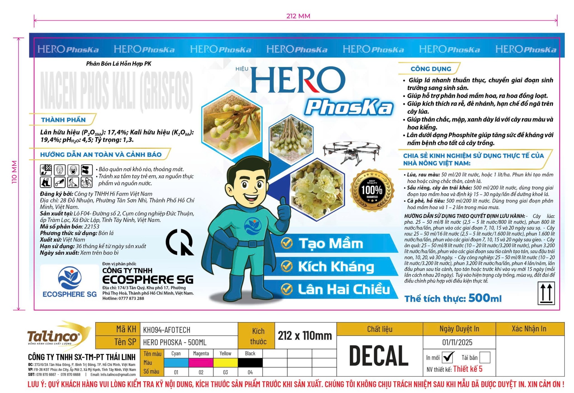 PHÂN BÓN HERO PHOSKA