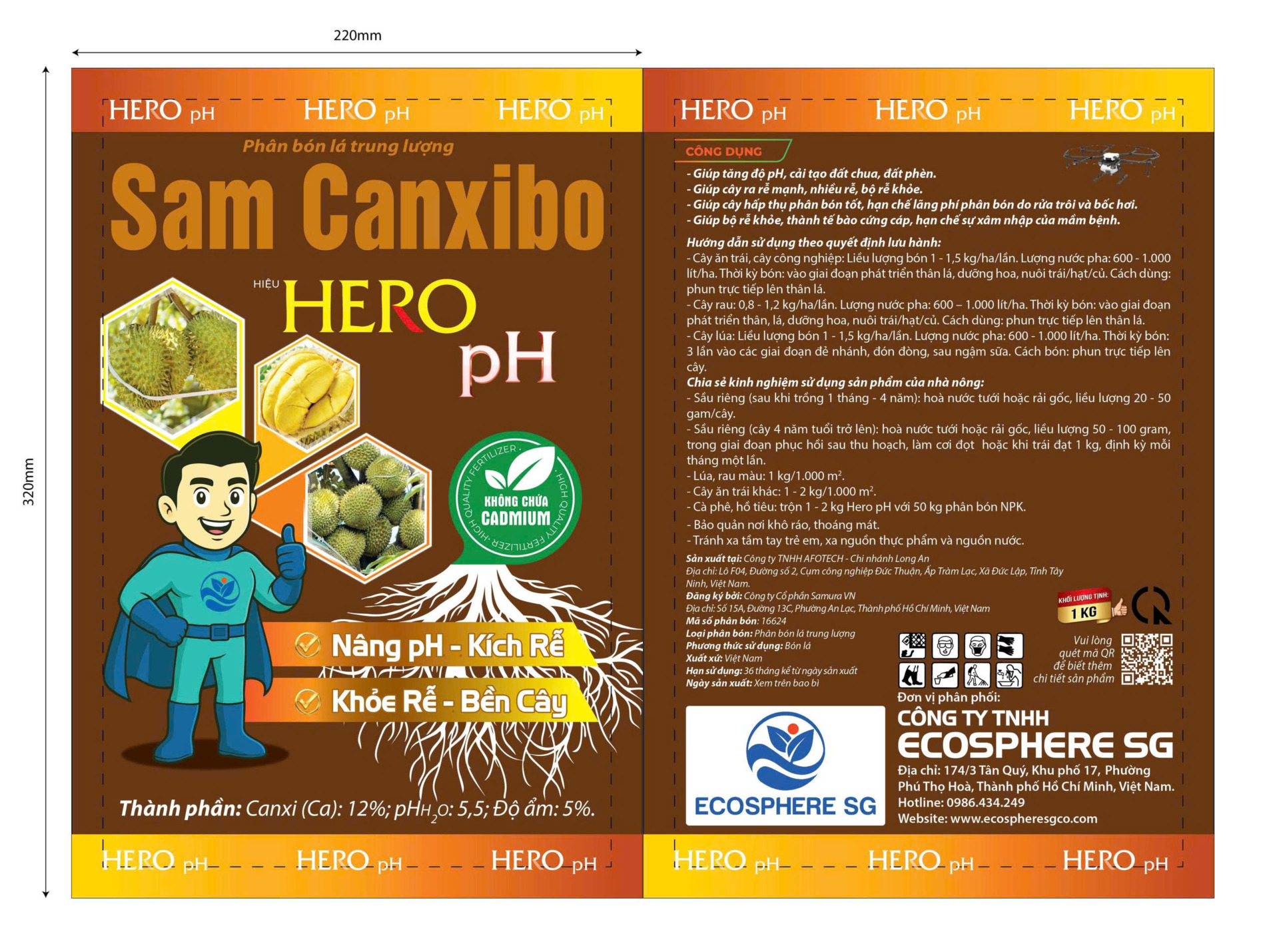 phân bón hero sam canxibo